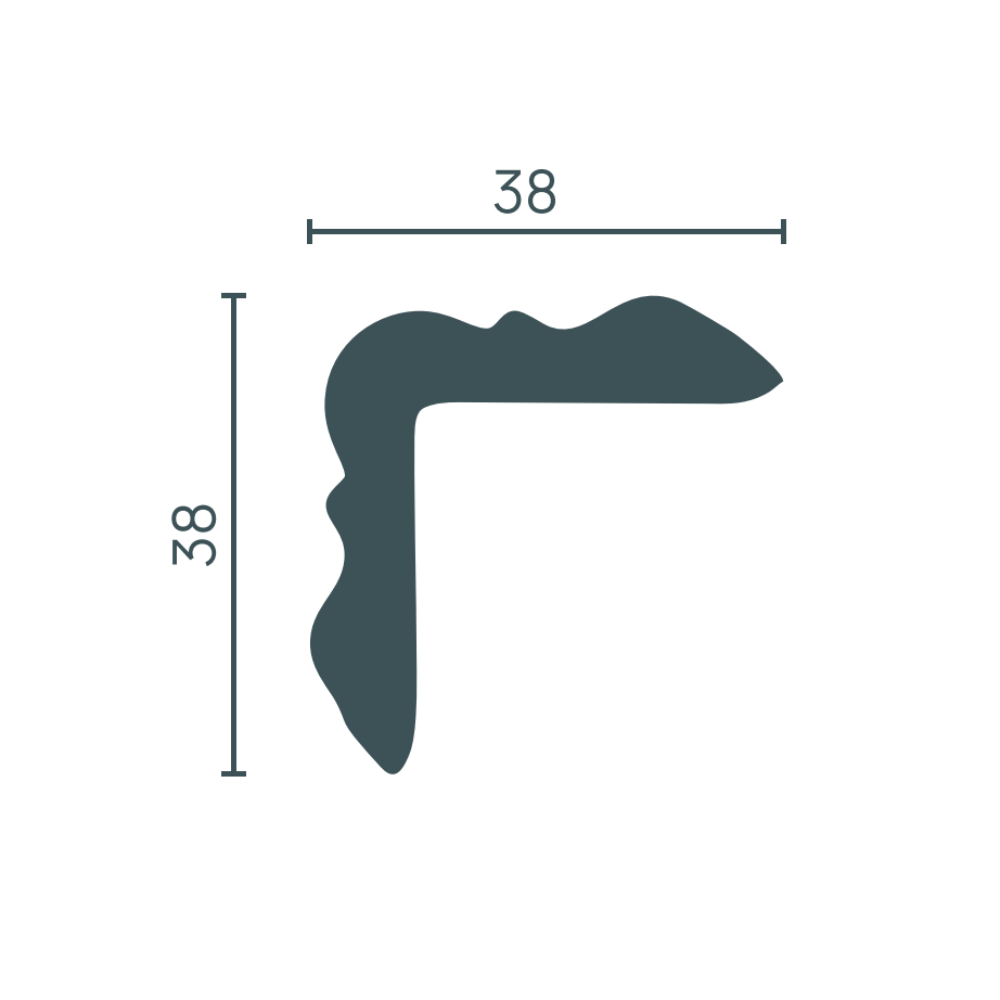 Молдинг угловой под покраску Decor-Dizayn DD801 2000×38×38 фото в интерьере