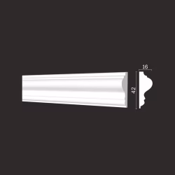 Молдинг под покраску гибкий Decor-Dizayn DD301F 2000×42×16