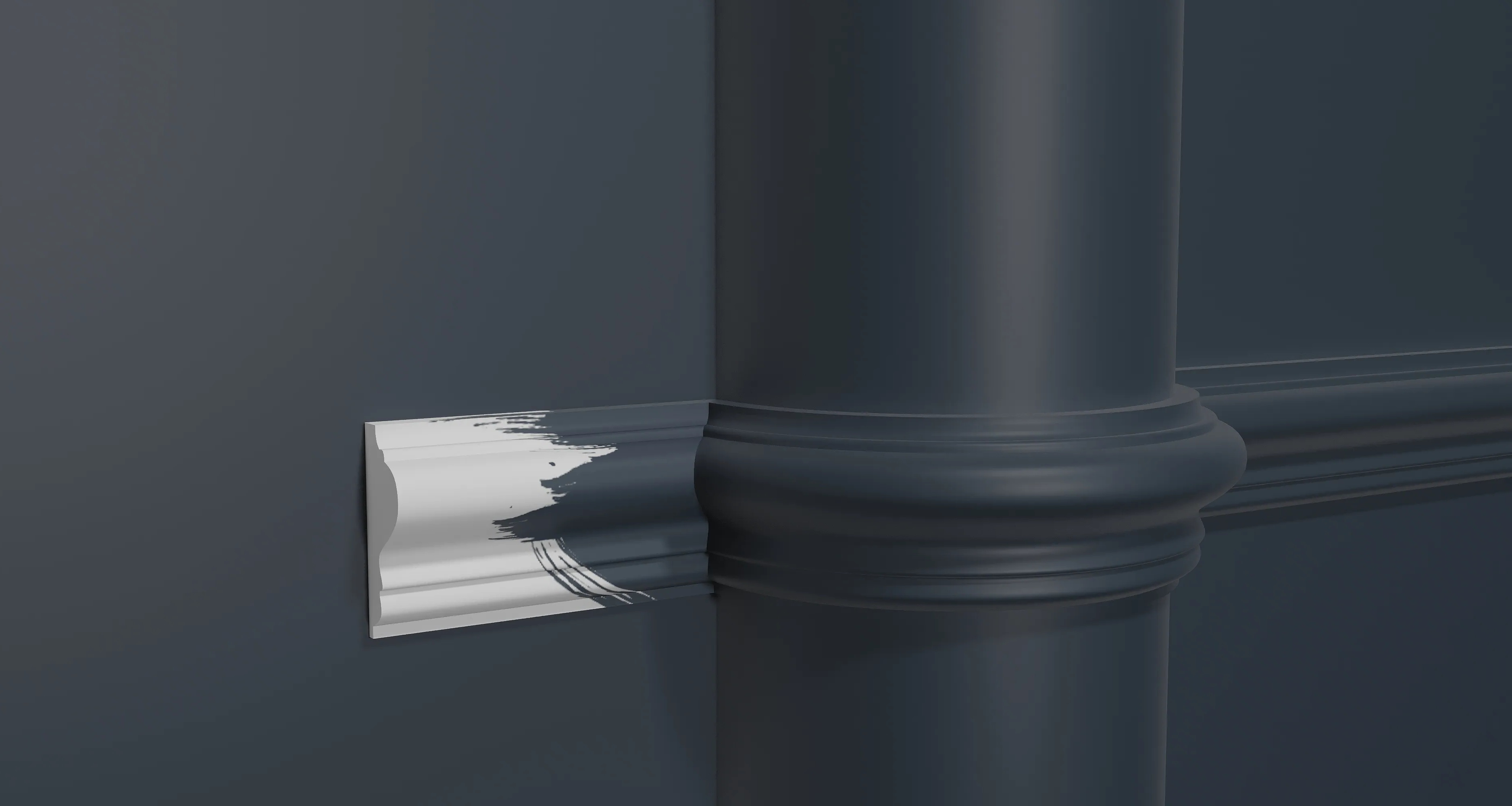 Молдинг под покраску гибкий Decor-Dizayn DD301F 2000×42×16 фото в интерьере