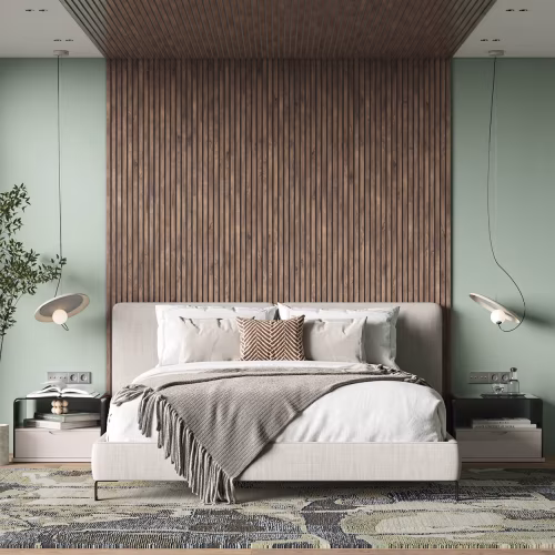 МДФ стеновая панель акустическая Cosca Decor Сканди Дуб Старинный Натуральный серый войлок 2750×600×19