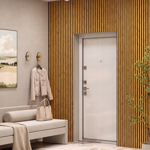 МДФ стеновая панель акустическая Cosca Decor Сканди Дуб Медный черный войлок 2750×600×19