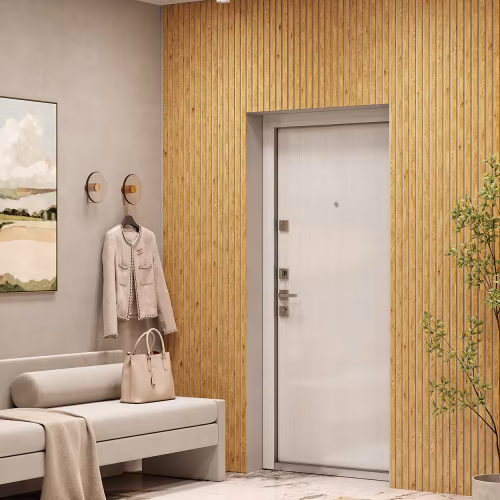 МДФ стеновая панель акустическая Cosca Decor Сканди Дуб Медный серый войлок 2750×600×19