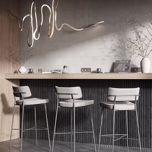 МДФ стеновая панель акустическая Cosca Decor Сканди Дуб Графит черный войлок 2750×600×19