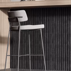 МДФ стеновая панель акустическая Cosca Decor Сканди Дуб Графит черный войлок 2750×600×19