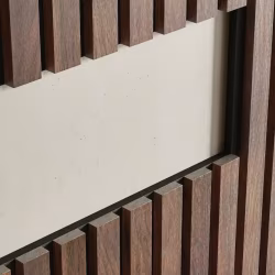 МДФ стеновая панель акустическая Cosca Decor Сканди Дуб Барон Темный черный войлок 1200×600×19