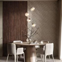 МДФ стеновая панель акустическая Cosca Decor Сканди Дуб Барон Темный черный войлок 1200×600×19