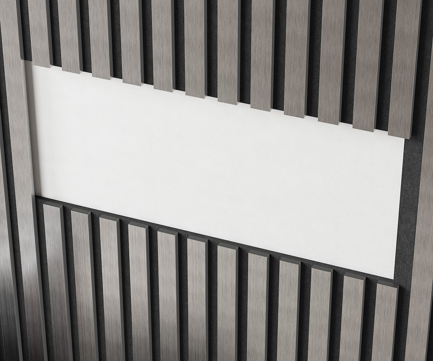 Рейка декоративная Cosca Decor Хром матовый RX010-052 2000×30×10 фото в интерьере