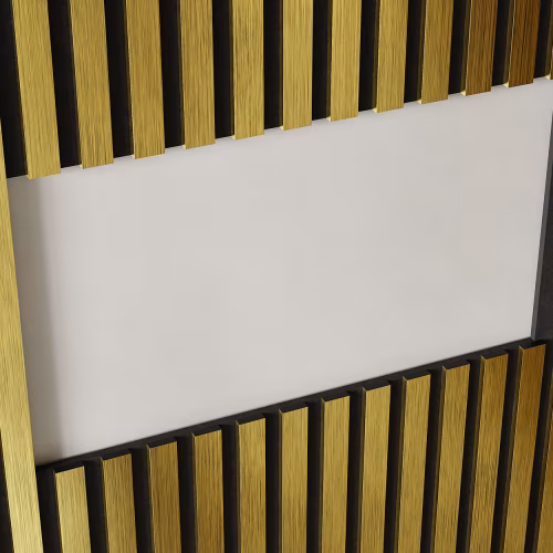 Рейка декоративная Cosca Decor Золото матовое RX010-053 2000×30×10