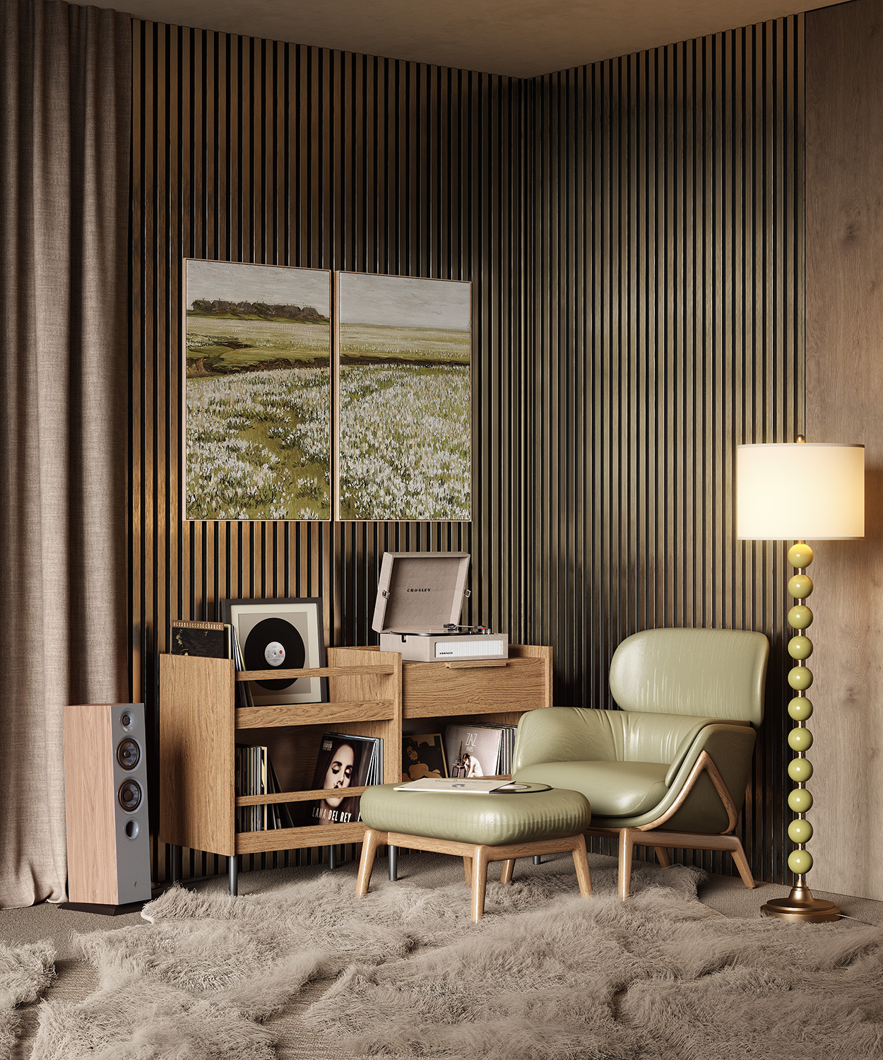 Рейка декоративная Cosca Decor Шампань RX010-054 2000×30×10 фото в интерьере