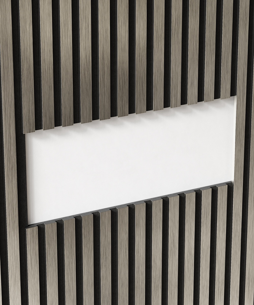 Рейка декоративная Cosca Decor Платина матовая RX010-055 2000×30×10 фото в интерьере