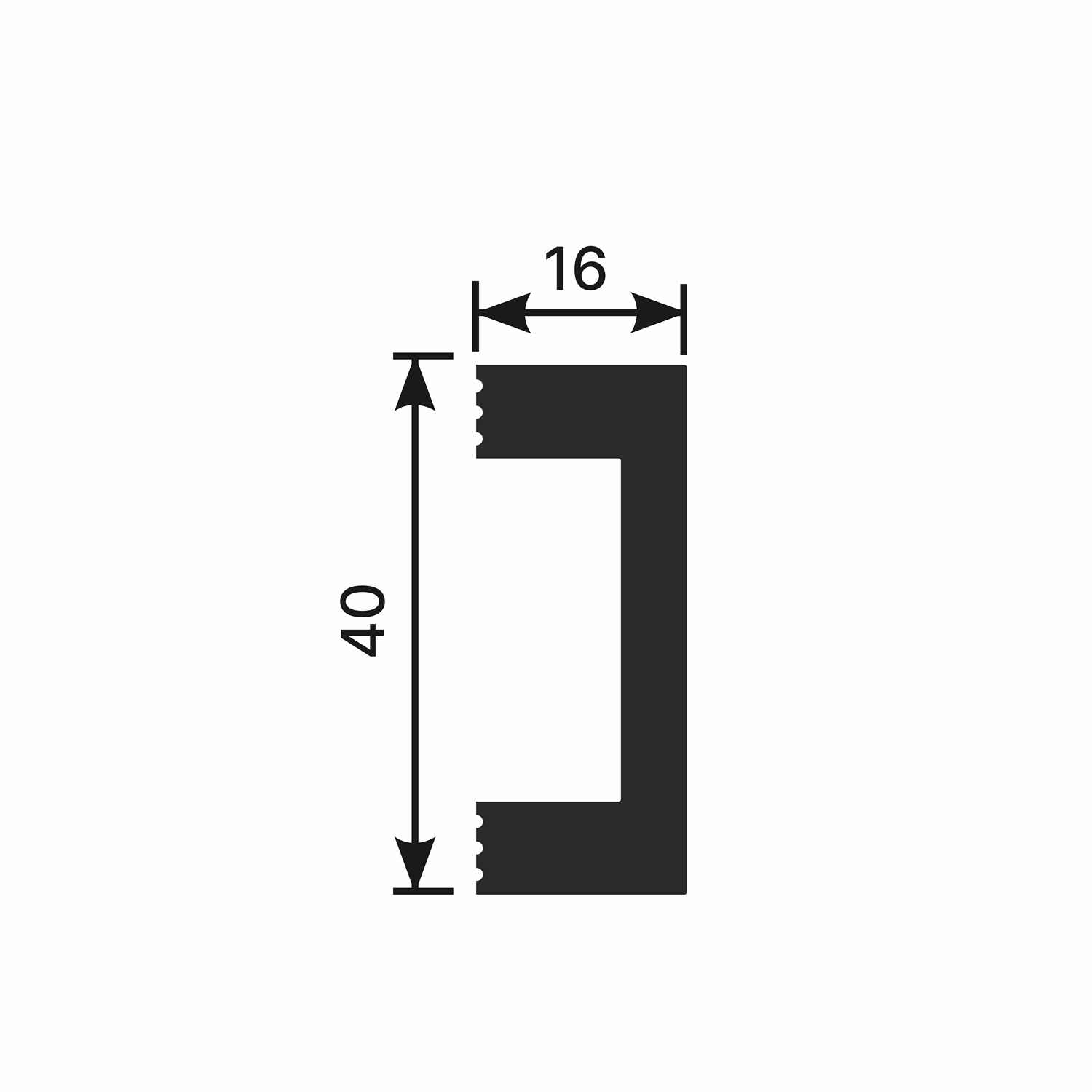 Рейка декоративная под покраску Cosca Decor RX011 2000×40×16