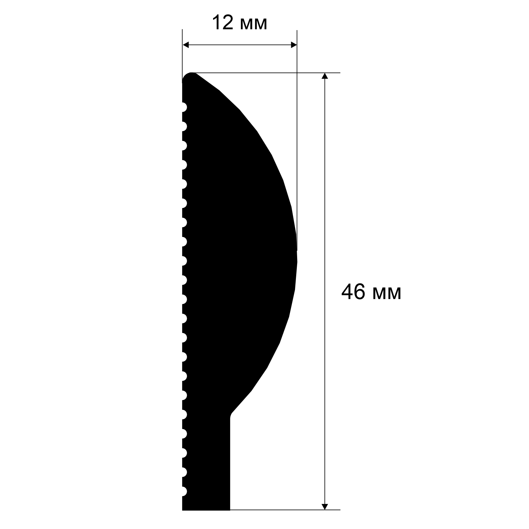Финишный молдинг под покраску Cosca Decor MF005 2800×46×12