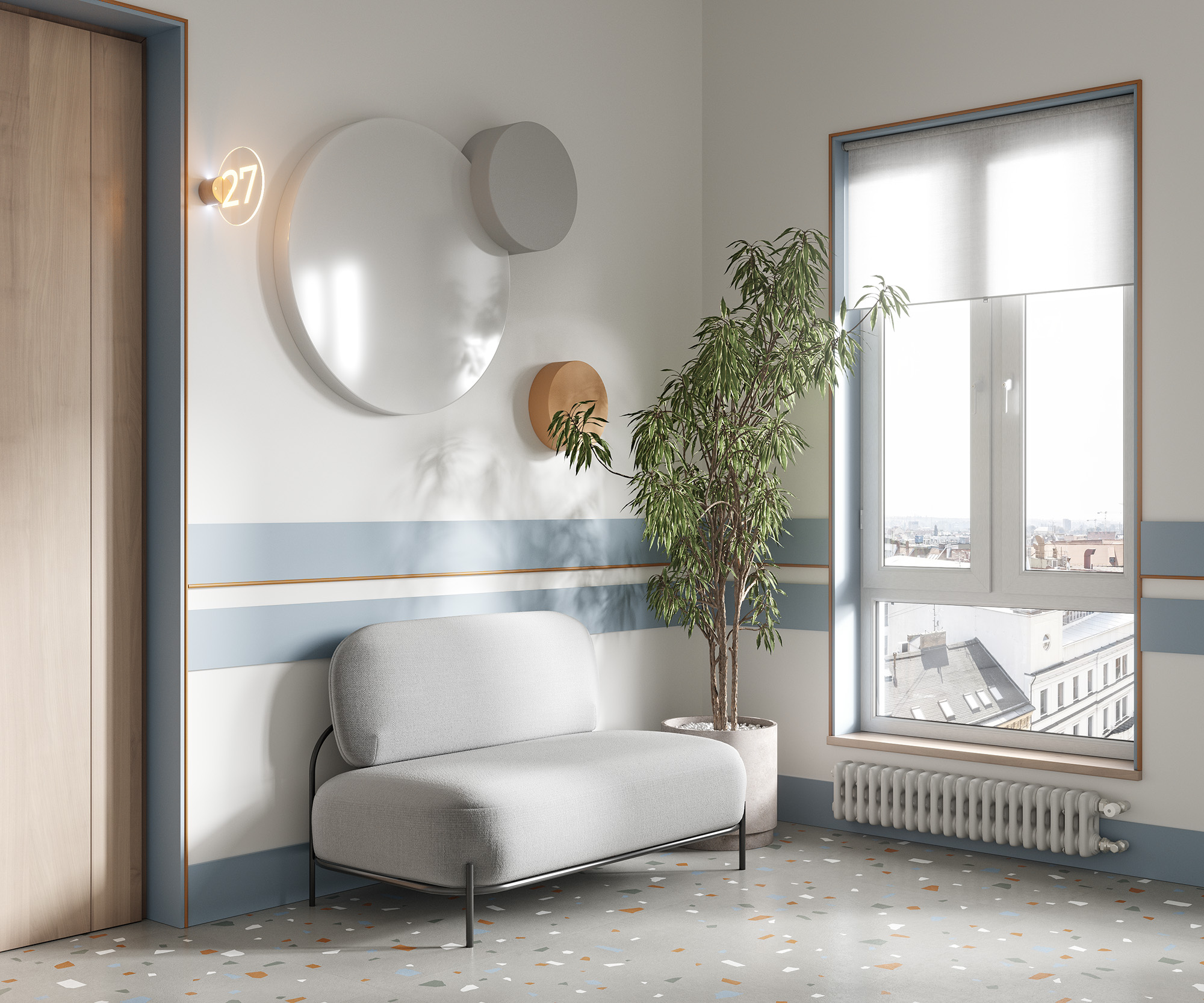 Финишный молдинг под покраску Cosca Decor MX053 2800×10×16 фото в интерьере