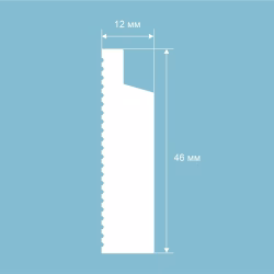 Финишный молдинг под покраску Cosca Decor MF001 2800×46×12