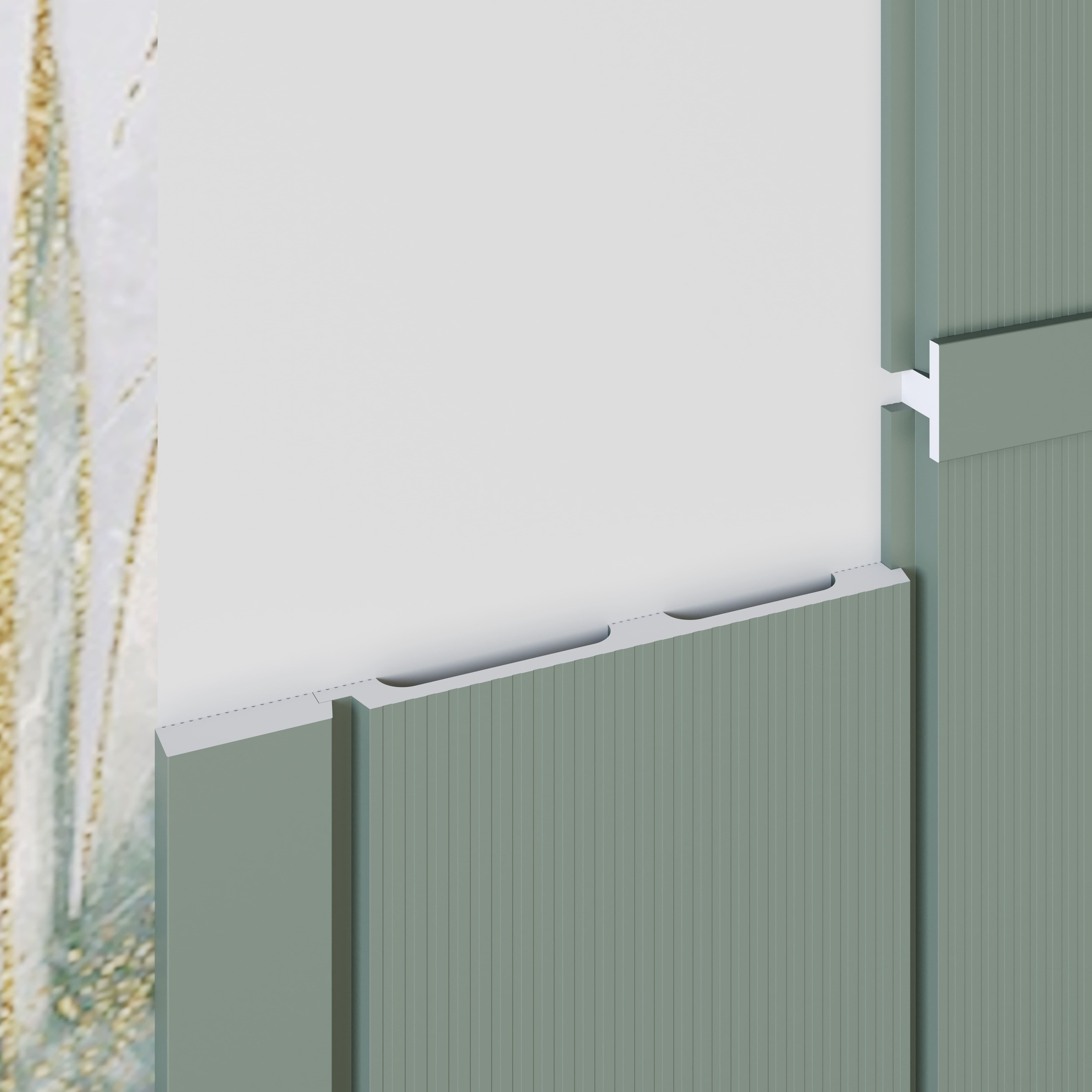 Финишный молдинг под покраску Cosca Decor MF002 2800×38×12 фото в интерьере