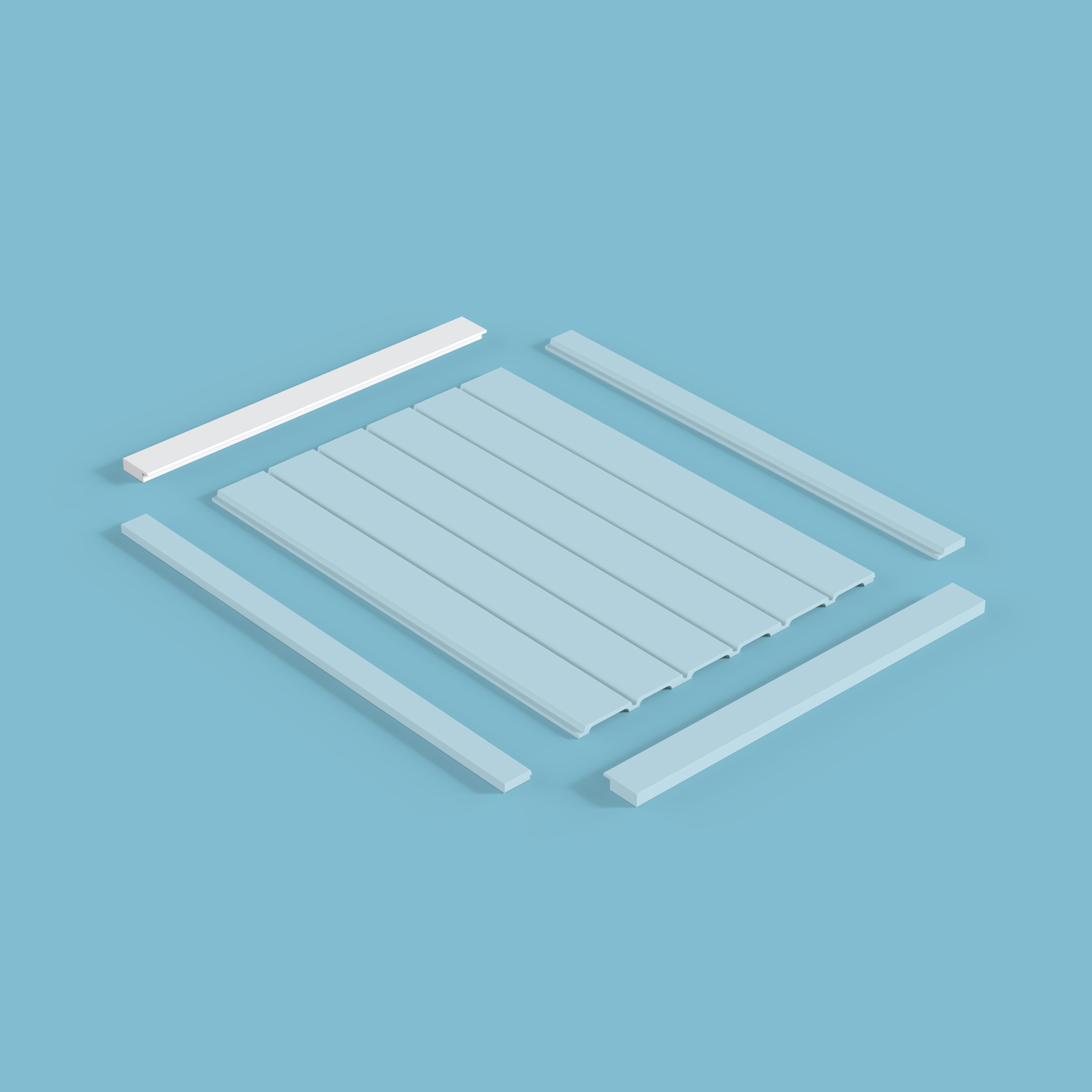 Финишный молдинг под покраску Cosca Decor MF003 2800×50×17