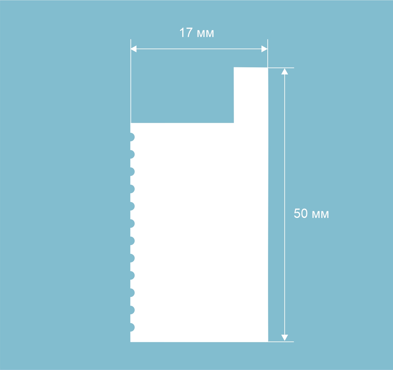 Финишный молдинг под покраску Cosca Decor MF003 2800×50×17