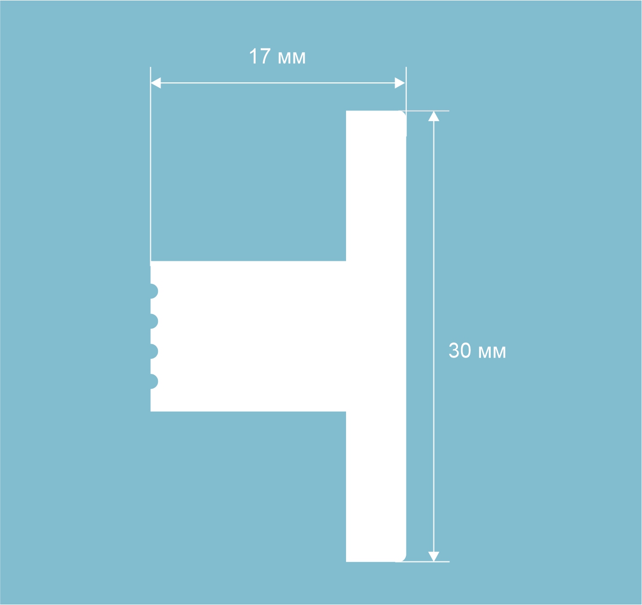 Финишный молдинг под покраску Cosca Decor MF004 2800×30×17