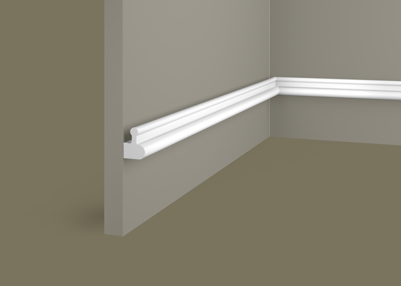 Финишный молдинг под покраску Cosca Decor ZL007 левый 2800×30×23