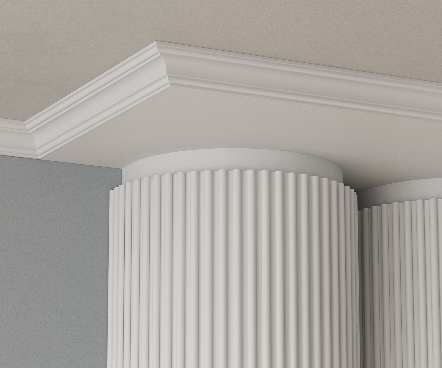 Финишный молдинг под покраску Cosca Decor ZL007 левый 2800×30×23 фото в интерьере