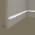 Финишный молдинг под покраску Cosca Decor ZP007 правый 2800×15×23