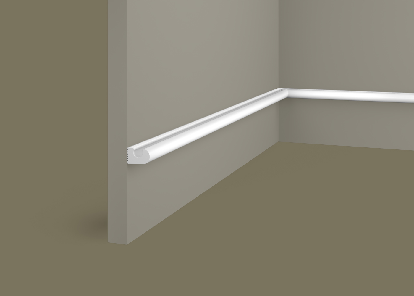 Финишный молдинг под покраску Cosca Decor ZP007 правый 2800×15×23