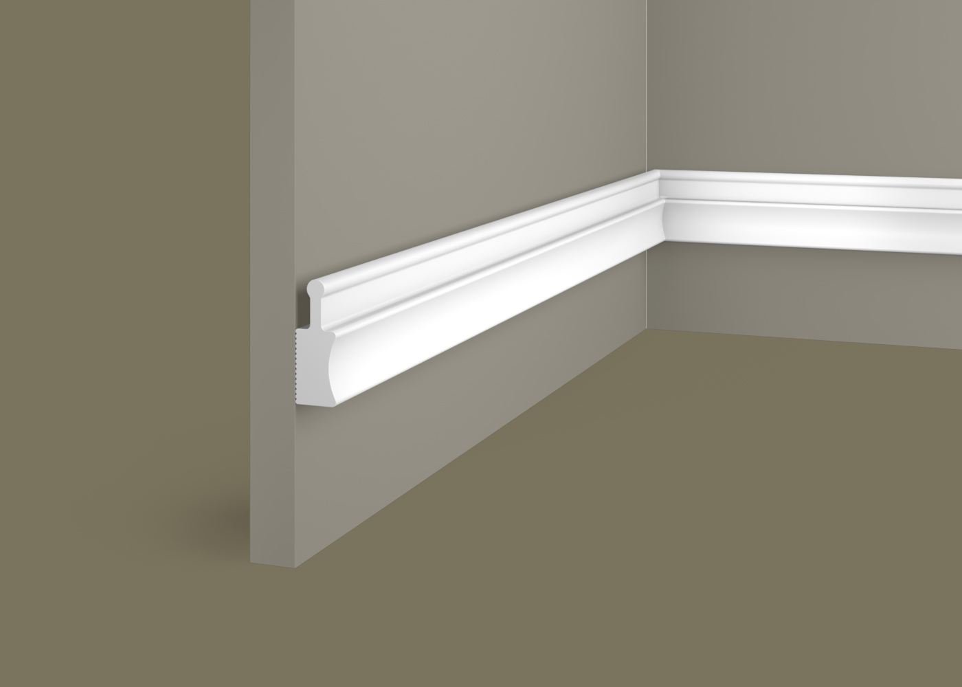 Финишный молдинг под покраску Cosca Decor ZL008 левый 2800×50×18