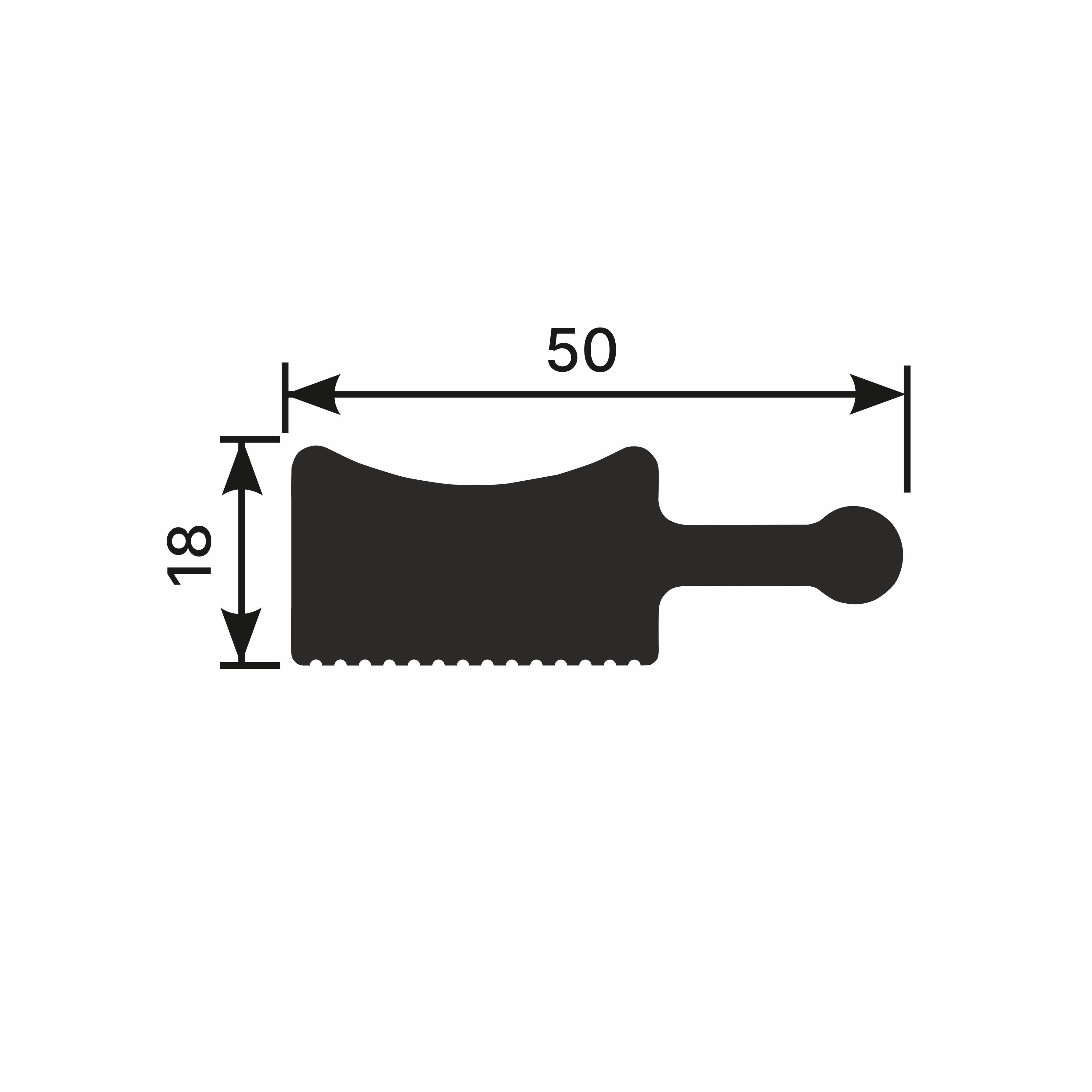 Финишный молдинг под покраску Cosca Decor ZL008 левый 2800×50×18