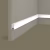 Финишный молдинг под покраску Cosca Decor ZP008 правый 2800×30×18