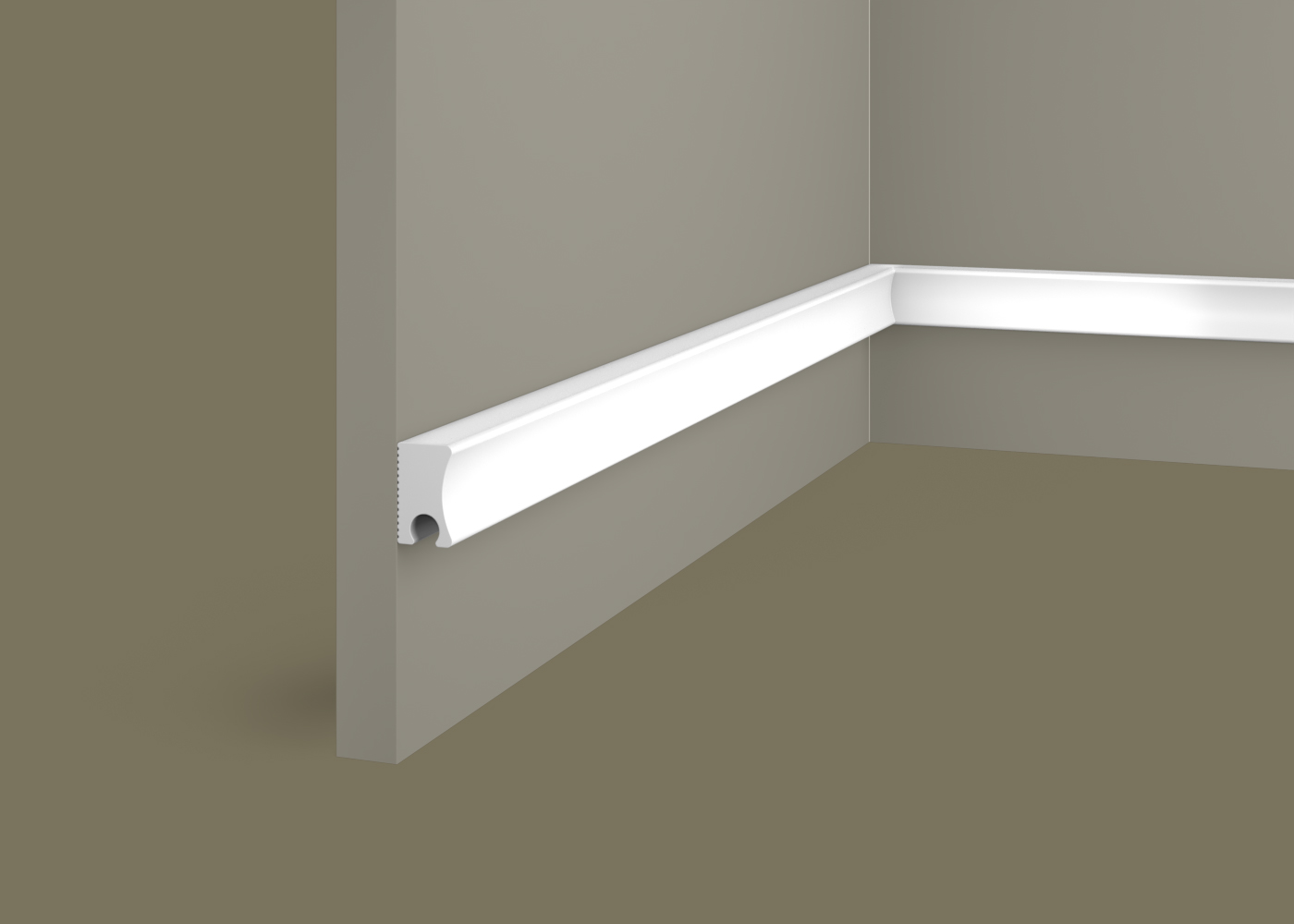 Финишный молдинг под покраску Cosca Decor ZP008 правый 2800×30×18