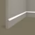 Финишный молдинг под покраску Cosca Decor ZP006 правый 2800×12×12