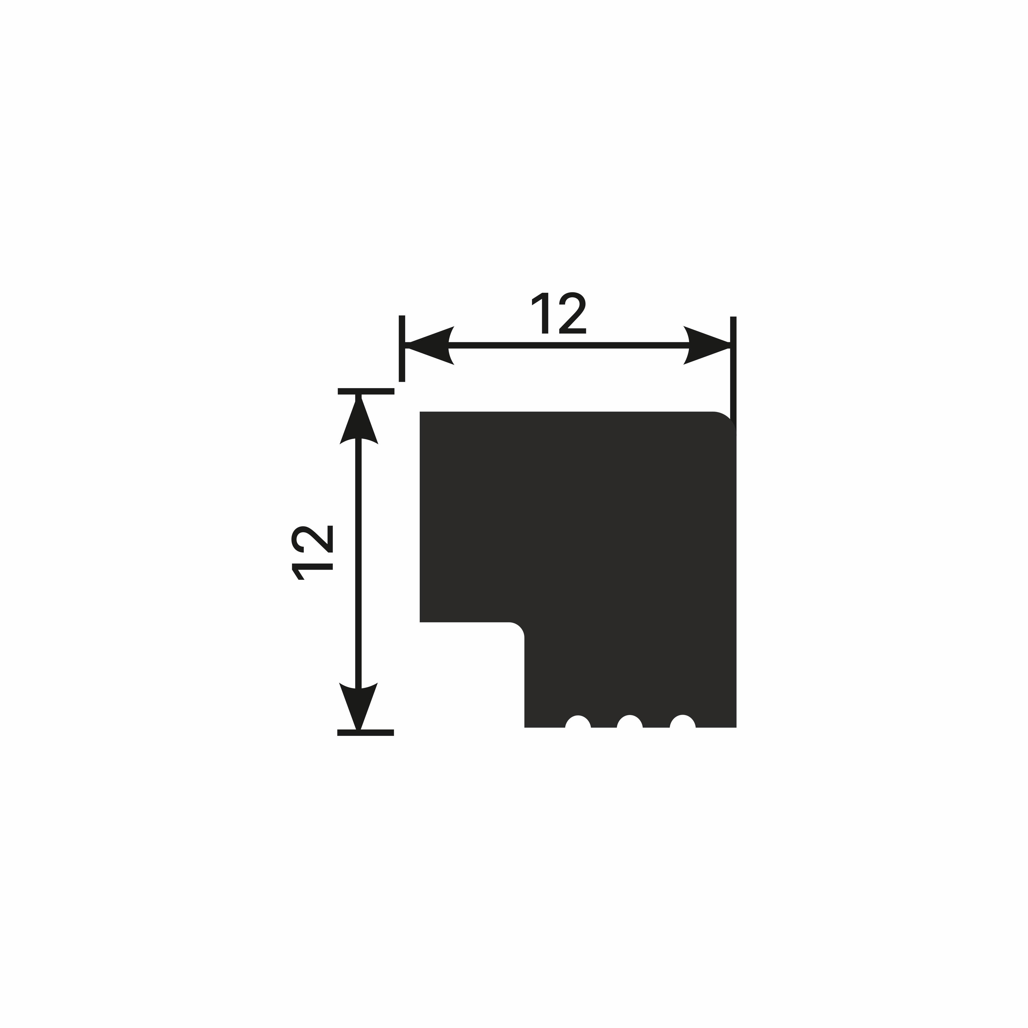 Финишный молдинг под покраску Cosca Decor ZP006 правый 2800×12×12