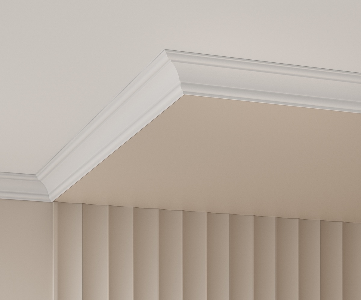 Финишный молдинг под покраску Cosca Decor ZP006 правый 2800×12×12 фото в интерьере