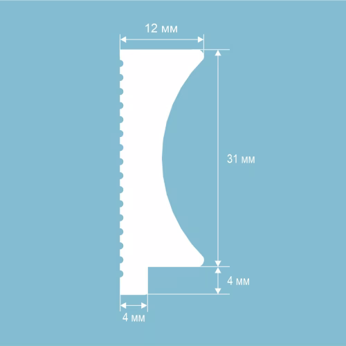 Финишный молдинг под покраску Cosca Decor MF007 2800×31×12