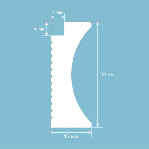 Финишный молдинг под покраску Cosca Decor MF008 2800×31×12