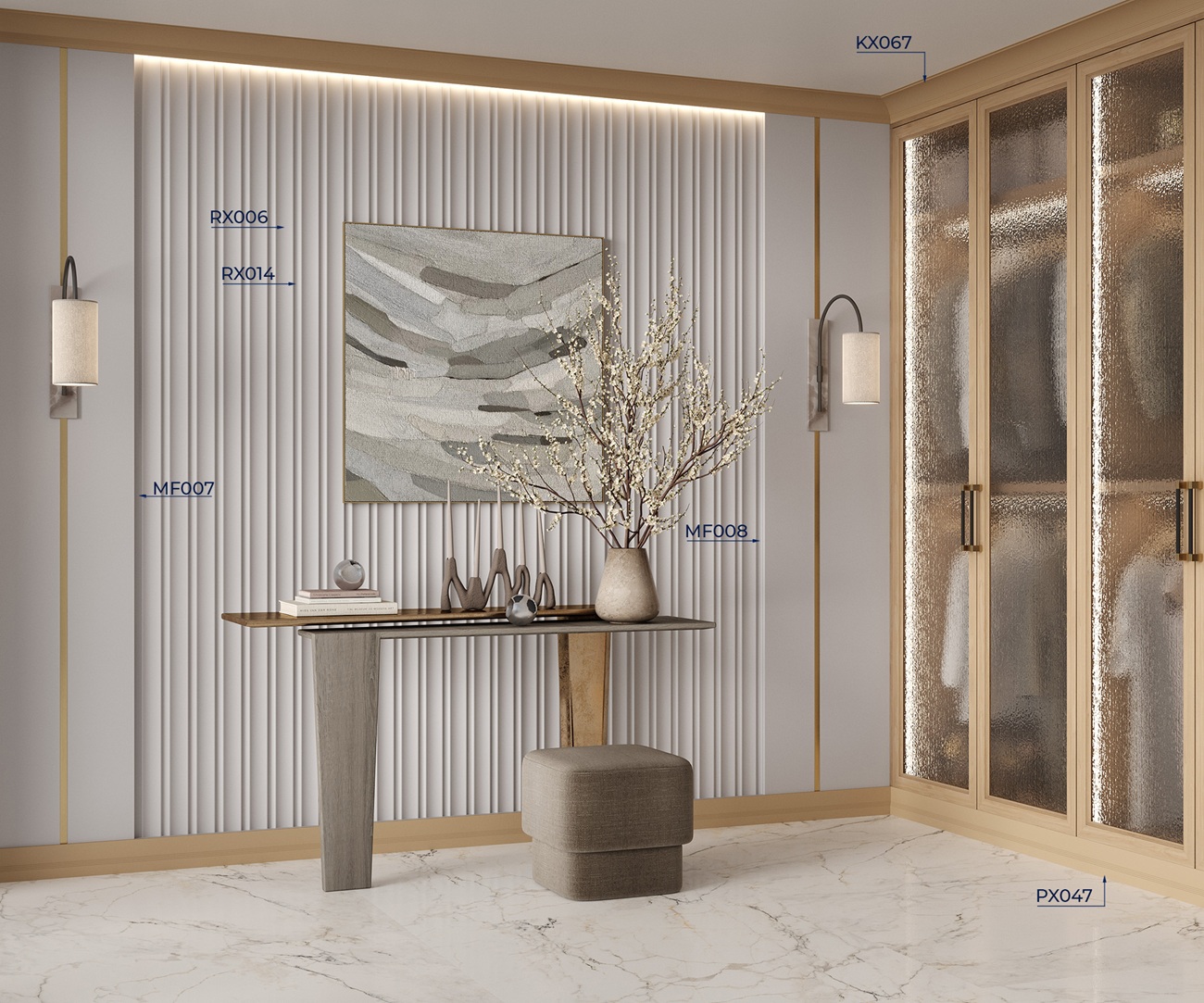 Финишный молдинг под покраску Cosca Decor MF008 2800×31×12 фото в интерьере