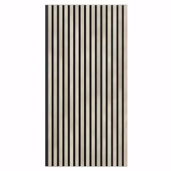 МДФ стеновая панель акустическая Cosca Decor Сканди Ясень Кристалл черный войлок 1200×600×19