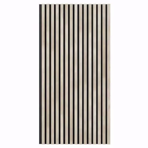МДФ стеновая панель акустическая Cosca Decor Сканди Ясень Кристалл черный войлок 1200×600×19
