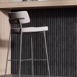 МДФ стеновая панель акустическая Cosca Decor Сканди Дуб Графит черный войлок 600×600×19
