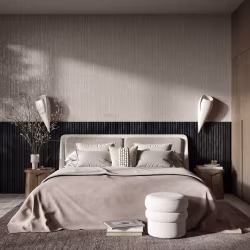 МДФ стеновая панель акустическая Cosca Decor Сканди Дуб Графит черный войлок 600×600×19