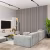 МДФ стеновая панель акустическая Cosca Decor Сканди Дуб Дымчатый черный войлок 600×600×19 фото в интерьере