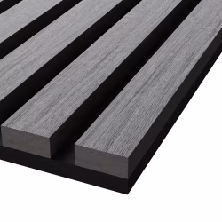 МДФ стеновая панель акустическая Cosca Decor Монако Дуб Ардженто Светло-серый черный войлок 2750×600×21