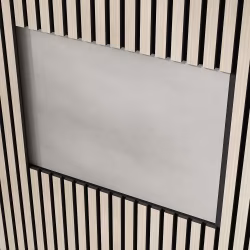 МДФ стеновая панель акустическая Cosca Decor Монако Дуб Клэр Светлый черный войлок 2750×600×21