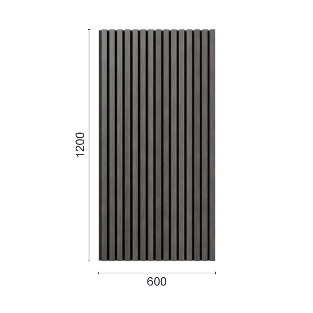 МДФ стеновая панель акустическая Cosca Decor Монако Дуб Маррон Коричневый черный войлок 1200×600×21