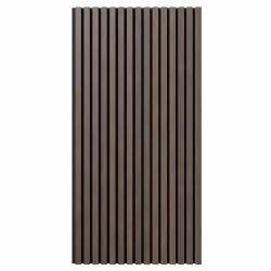 МДФ стеновая панель акустическая Cosca Decor Монако Дуб Маррон Коричневый черный войлок 1200×600×21