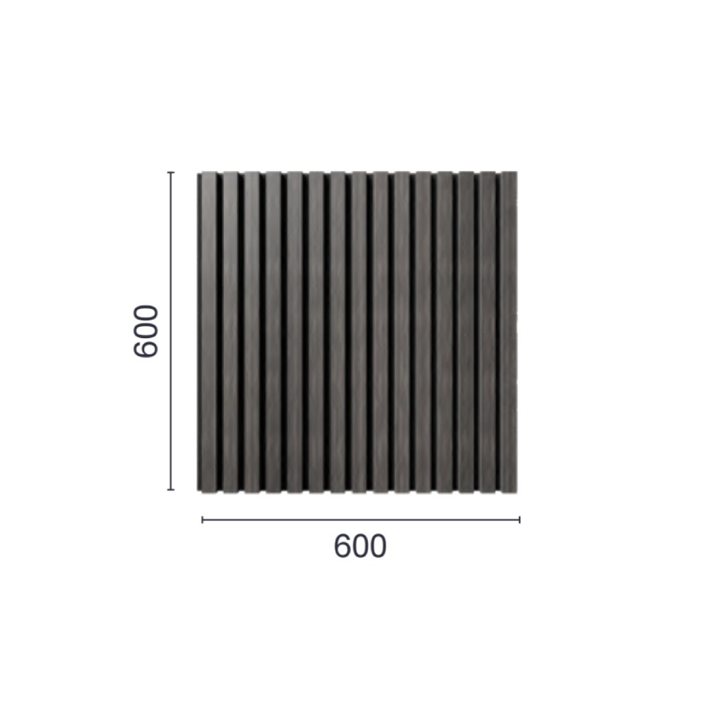 МДФ стеновая панель акустическая Cosca Decor Монако Дуб Маррон Коричневый черный войлок 600×600×21