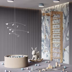 МДФ стеновая панель акустическая Cosca Decor Монако Дуб Ардженто Светло-серый черный войлок 600×600×21
