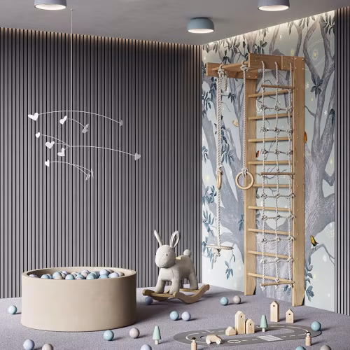 МДФ стеновая панель акустическая Cosca Decor Монако Дуб Ардженто Светло-серый черный войлок 600×600×21