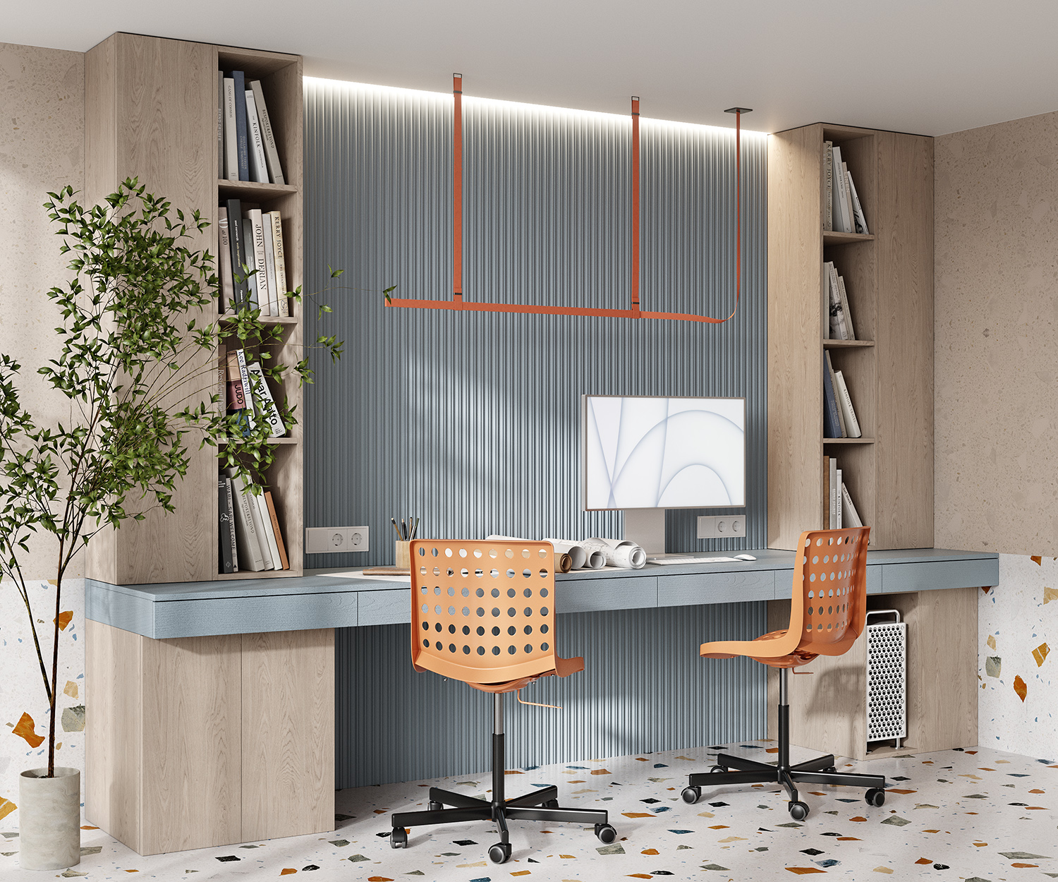 Стеновая панель под покраску Cosca Decor RP003 2800×156×12 фото в интерьере