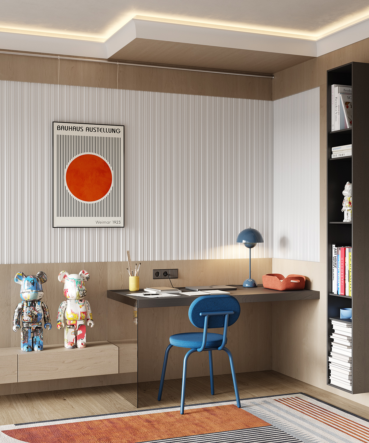 Стеновая панель под покраску Cosca Decor RP005 2800×156×12 фото в интерьере